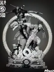 Deadpool and Wolverine diorama resin figure 1/6 unpainted Porthole Not Included