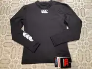Canterbury Kids Thermal Long Sleeve BaseLayer Top Black NEW