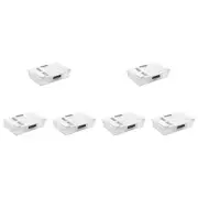 6x Boxsweden 32.5cm Crystal Undershelf Fridge Drawer Storage Organiser LRG White
