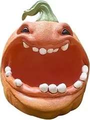 Pumpkin Snack Storage | Resin Pumpkin Snack Holder | Halloween Pumpkin Statue Decor Candy Box Small Pumpkin Holder Props for Party Supplies