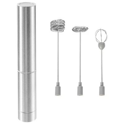 Milk Frother Handheld Three-Layer of Whisk- Battery Operated Electric Foam1565
