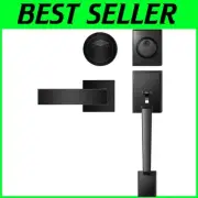 Heavy-Duty Adjustable Deadbolt Lock Set for Exterior Doors - Matte Black Finish