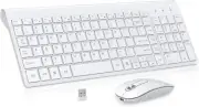 Wireless Keyboard and Mouse Combo, Ultra Slim Wireless Computer Keyboard and Mou