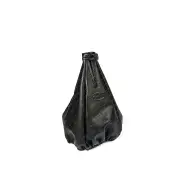 SAAS Vinyl Gear Shift Boot Cover Black Double-stitched with Small Snap Button
