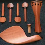 Genuine Real Pernambuco Violin Fitting 4/4 Size Tailpiece Chinrest Pegs Endpin