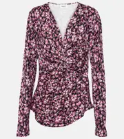 [Marant Etoile] Marant Etoile Lyss ruched jersey top AU 4 multicoloured
