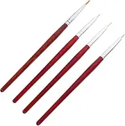 BIUDECO 4pcs Nail Manicure Brush Kit for DIY Nail Decoration Flexible and Durable Design