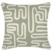 Cushion Cover-With Piping-Maze Sage-45cm x 45cm