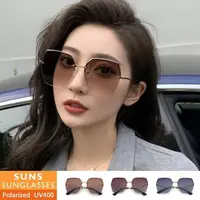 在飛比找PChome24h購物優惠-【SUNS】韓版漸層切邊墨鏡 超輕量金屬偏光太陽眼鏡/太陽眼