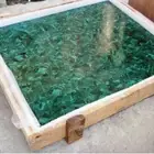 Square Malachite Marble Coffee Table Top Handmade Arts Crystal Furniture Decors