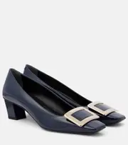 [Roger Vivier] Roger Vivier Belle Vivier 45 patent leather pumps AU 5 blue
