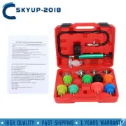 Radiator Pressure Tester Vacuum-Type Cooling System Refill Test Tool Kit 14Pcs