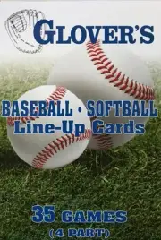 Baseball/Softball Line-Up Cards, Large (5.5X 8.5, 4 Part)