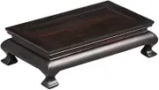 Display Stand Pedestal Wooden Display Base Oriental Furniture Rectangular Wooden Base Teapot Bonsai Vase Base for Home Office Decoration Bonsai Pedestal (Color : B)