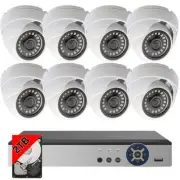 8 Channel Home Office Complete CCTV Security Camera System Set with 2TB HDD