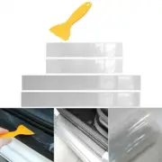 Transparent Door Trim Fairing + Scraper 4x Door Sill Panel Paint Protection Film (for: Renault)