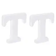 Foam Letters T Letter EPS White Polystyrene Letter Foam 100mm/4 Inch, Pack of 2