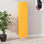 Locker Cabinet Mustard Yellow 35x46x180 cm Steel Storage Furniture