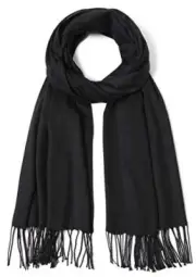 Pashmina Shawls and Wraps Large Scarfs for Women Wedding Party Bridal Black