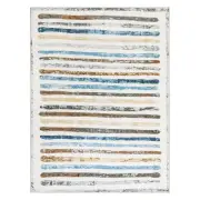 Floor Rug Short Pile Washable Carpet Soft Plush Non Slip Stripe 160x120