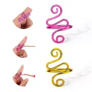 Vodolo Crochet Ring,2PCS Gold Adjustable Yarn Tension Ring Crocheting Peacock...