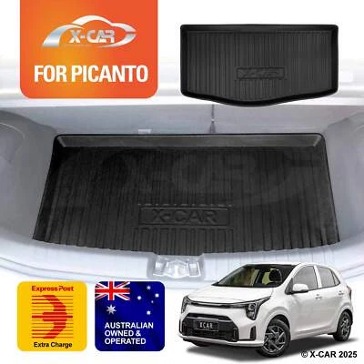 Heavy Duty Trunk Cargo Mat Boot Liner Luggage Tray for Kia Picanto 2016-2025