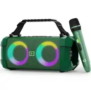 Portable Bluetooth Speaker with Wireless Microphone,60W Party Microphone and ...