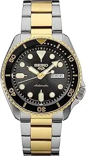[SEIKO] SRPK22,Men Sport,GMT,Mechanical,Automatic,Stainless,Two Tone,Charcoal Dial,100m WR, modern" or "Contemporary