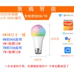 台灣出貨 E26 E27 7W 10W 塗鴉LED燈泡 智能燈泡 APP控制 RGB 亮度可調 智能燈泡 高瓦數量度