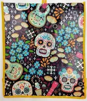 Set of 2 Day of the Dead Sugar Skull Tote Bag Reusable Shopping Bag NEW!