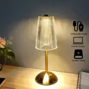 Crystal Table Lamp LED Dimmable Touch Sensor Night Light Bedside Desk Lamp Decor