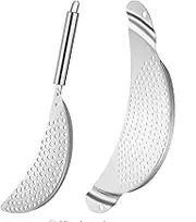 Pot Strainers | Set of 2 | Easy Draining Hand Held Colander | Durable Dishwasher Safe | Noodles, Pasta Fruit, Veggie Food Strainer