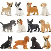Toymany 12PCS Mini Dog Figurines Toy Set, Realistic Detailed Plastic Puppy Fi...