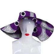 African Foldable Wide Brim Floppy Straw Sun Hat for Women W250250