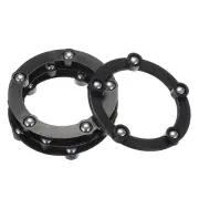 4Pcs 2" Rotating Swivel Stand with Steel Ball Lazy Susan 0.06x1.57" Black