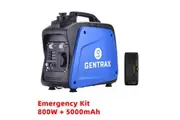 1* Gentrax 800W Max 700W Rated Inverter Generator Pure Sine Wave + 1* VoltX 5000mAh Power Bank