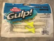 Berkley Gulp! 3" Shrimp Soft Bait - Pearl White Chartreuse - 6 CT - GSSHR3-PWC