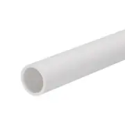 PVC Rigid Round Pipe 16mm ID 20mm OD 20cm/8" Length White High Impact