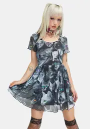 [Current Mood] Moonlight Meow Babydoll Dress
