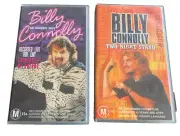 Vintage Billy Connolly Comedy (VHS x 2) Live and Two Night Stand Brand New Rare