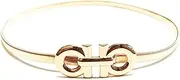 [Torostra] Womens Metal Belts Stretch Elastic Waist Cinch Belt Fashion Thin Belts for Dress (Small Double Circle Gold), Gold