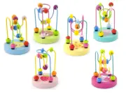 NEW 1x Mini Wooden Bead Maze Wire Tracing Educational Sensory Toddler Toy Travel