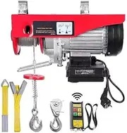 Waterproof Electric Winch Boat Trailer Winch Electric Hoist Crane Portable Lifter Overhead Garage Winch with Wireless Remote Control for Car Garage Boat 250kg