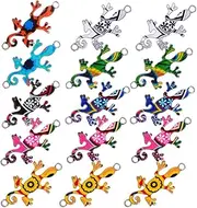 [STOBOK] 20pcs Gecko Charms Diy Jewelry Making Animal Charms for Necklace Bracelet Keychain Metal Pendant