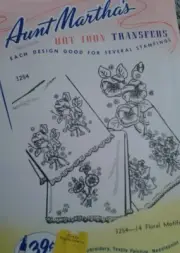 AUNT MARTHA'S HOT IRON TRANSFER 3254 FLORAL MOTIFS
