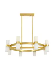 Made by Mayfair Luella 16 Light Pendant in Solid Brass with Spanish Alabaster