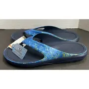 Crocs Mens Swiftwater Mossy Oak Coastal Wave Flip Flops Size 13M