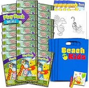 Classic Disney Disney Winnie The Pooh Mini Party Favors Set for Kids - Bundle with 24 Grab n Go Play Packs Coloring Pages, Stickers and More (Winnie Birthday Supplies)
