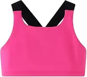 [MINHJK] Girls Sports Bra Girls Training Bra Crossback Strappy Sports Bra Yoga Bra for Teens Comfort Dance Crop Top Kids Underwear