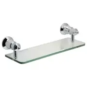 Fienza Glass Shower Shelf Bathroom Rack Holder Soap Holder Chrome Lillian 81007